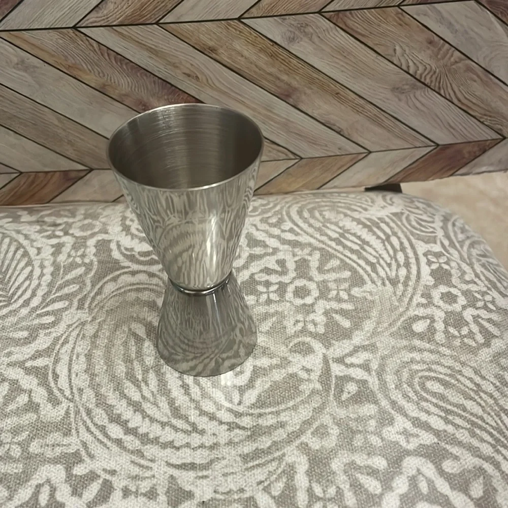Vintage Pier 1 Imports 18/8 Stainless Steel Bar ice bucket, Shaker,double jigger